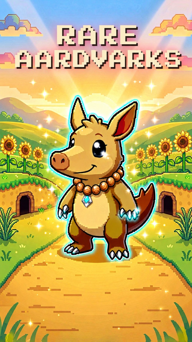 Rare Aardvarks farm splash art